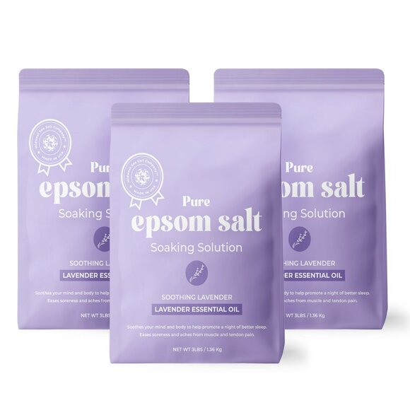 Pure Epsom Salt Soaking Solution - Soothing Lavender - 3lbs - Picture 5 of 8